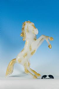 CAVALLO BIANCO E ORO RAMPANTE - Opera unica straordinaria firmata del maestro PINO SIGNORETTO 